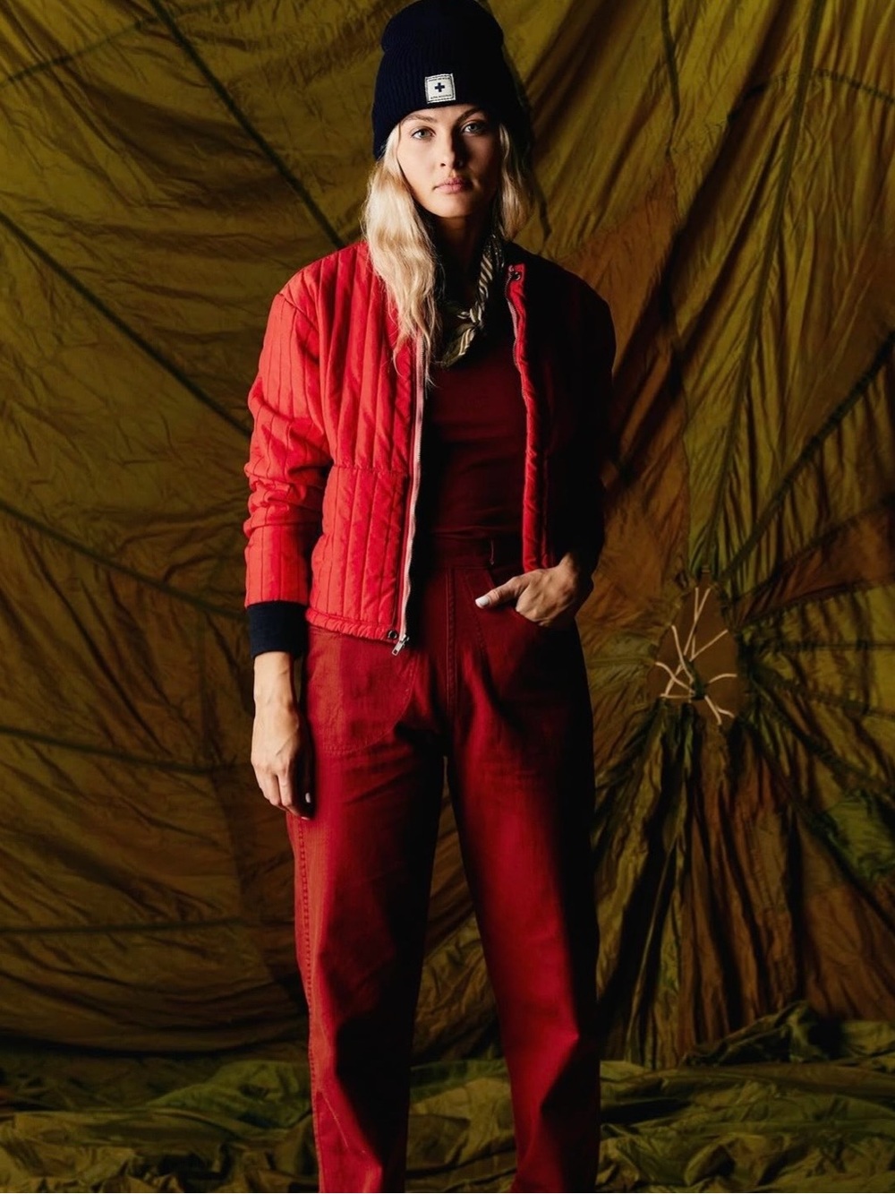 imogene + willie x Alpha Industries Quilted Bomber Jacket - Like New